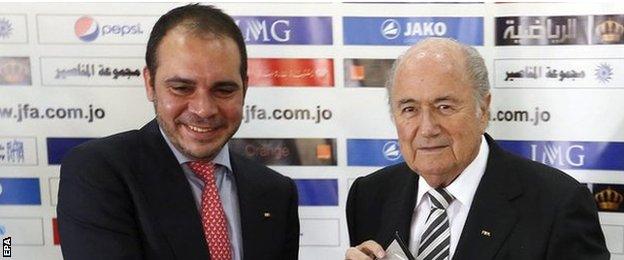 Prince Ali and Sepp Blatter