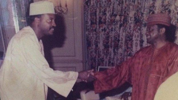 Dr Aliyu Modibbo Umar (left) with Sani Abacha