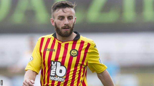 Partick Thistle midfielder Steven Lawless