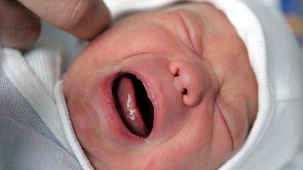 File photo - baby at the Auguste-Victoria-Clinic in Berlin