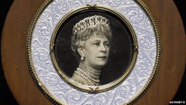 Queen Mary in a Faberge frame