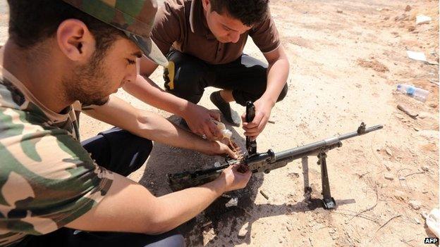 Fighters from Fajr Libya Islamist militia