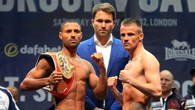 Kell Brook, Eddie Hearn and Frankie Gavin