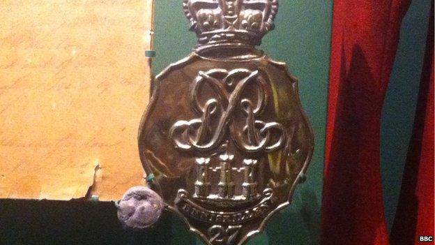 Badge found on the battlefield of the Battle of Waterloo