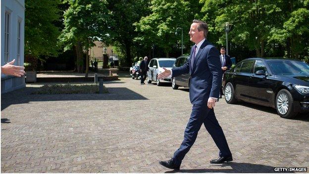 David Cameron in the Hague