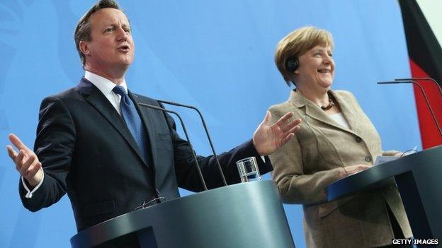 David Cameron and Angela Merkel