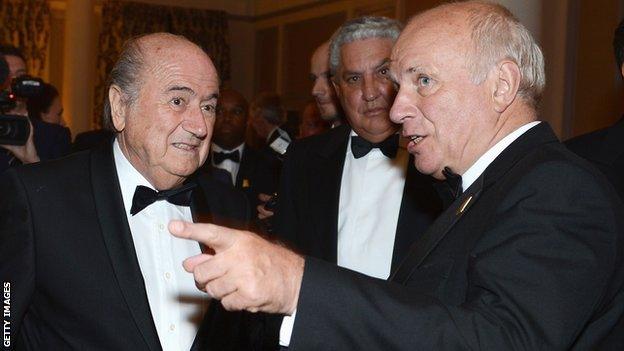 Sepp Blatter and Greg Dyke