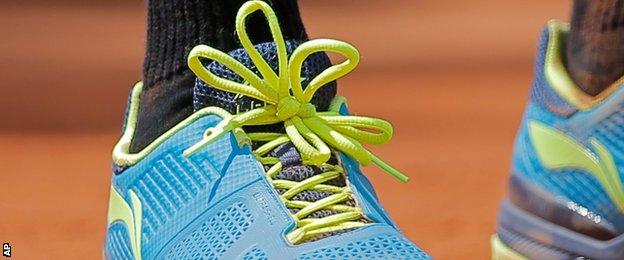 Marin Cilic's shoelaces