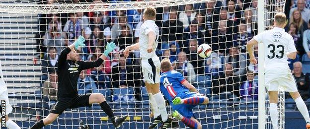 Peter Grant headed in an equaliser for Falkirk