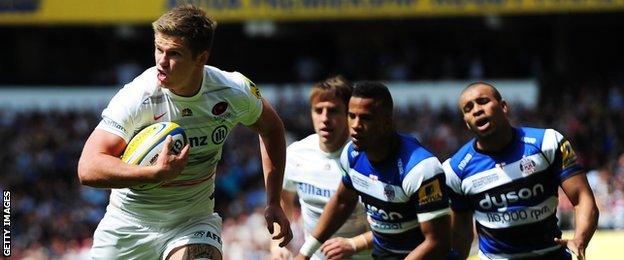 Owen Farrell scores