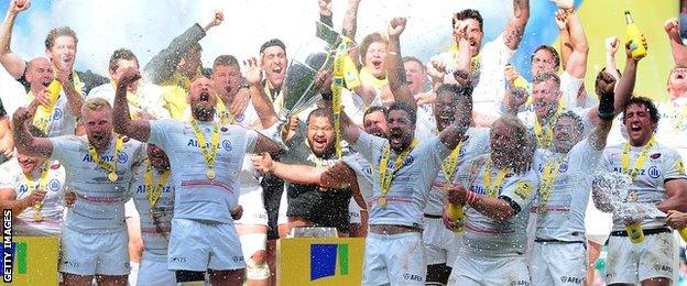 Saracens celebrate