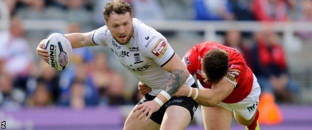 Hull FC full-back Jordan Rankin scored the sixth of his side's eight tries in the Humberside derby win on Tyneside