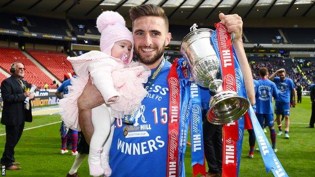 Graeme Shinnie with the Scottish Cup