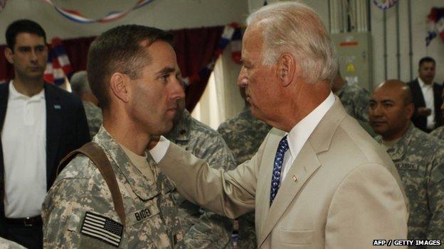 Vice-President Joe Biden visits his son whilst he served in Iraq 04 July 2009