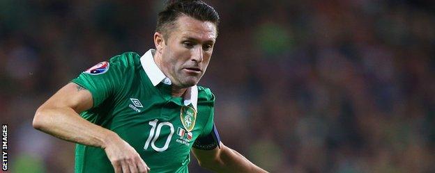 Robbie Keane in action for Republic of Ireland