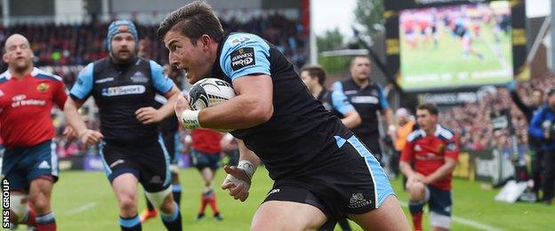 DTH van der Merwe was a try-scorer for Glasgow in the final