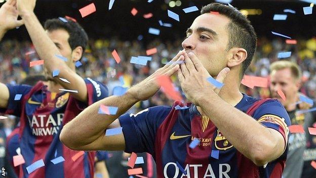 Barcelona midfielder Xavi