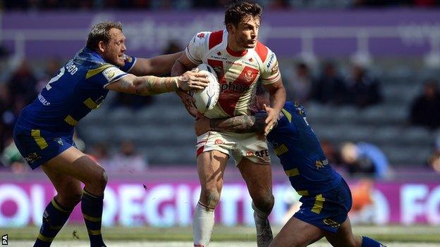 Benny Westwood and Chris Bridge combine to halt Saints skipper Jon Wilkin