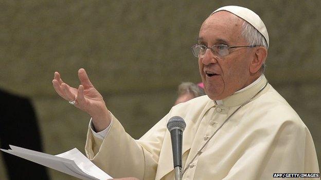 Pope Francis speaks during an audience to Italian Christian Workers Associations in May, 2015