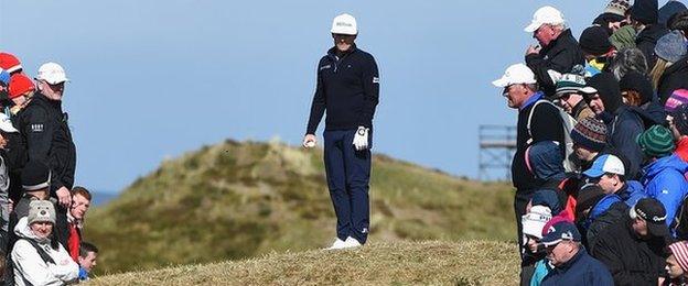 Tyrrell Hatton performed better than most in the wild, windy conditions at Royal County Down