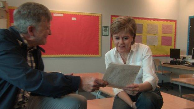 Roy Kelso and Nicola Sturgeon