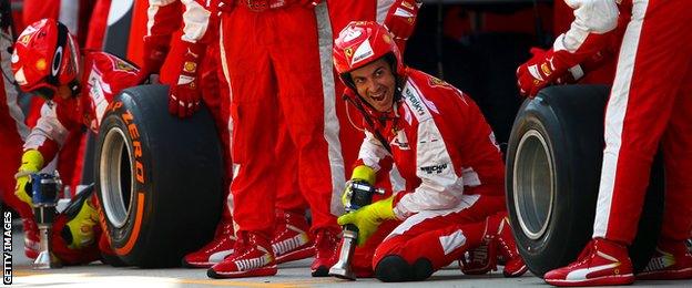 Ferrari pit crew