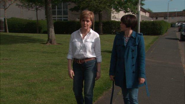 Nicola Sturgeon and Shelley Jofre