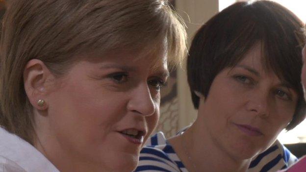 Nicola Sturgeon and Shelley Jofre
