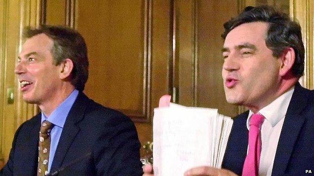 Tony Blair and Gordon Brown in 2003
