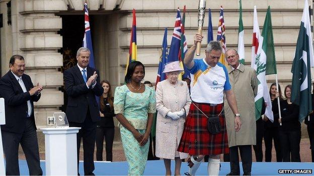 Allan Wells was the first carrier of the Queen's Baton, ahead of the Glasgow Commonwealth Games