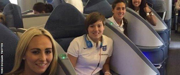 Toni Duggan, Fran Kirby and Fara Williams