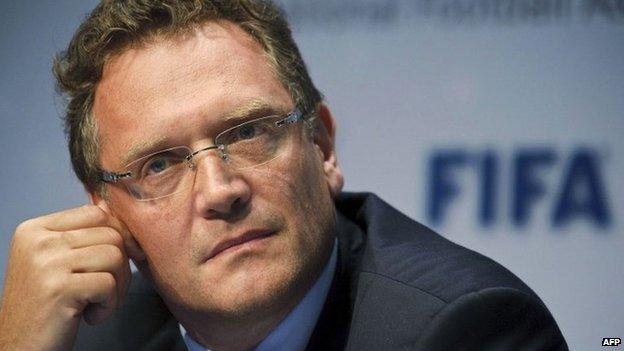 Fifa Secretary General Jerome Valcke in 2012 file image