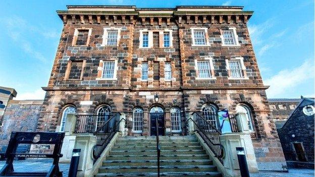 The exterior of Crumlin Road Gaol.