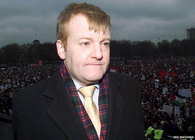 Charles Kennedy at anti-war protest