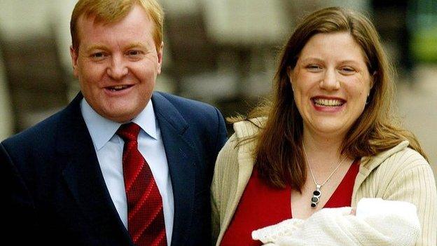 Charles Kennedy with his wife and new-born son Donald during election campaign in 2005