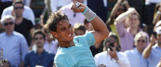 Rafael Nadal is unbeaten since 2009 at the French Open