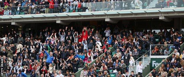 The crowd at the French Open