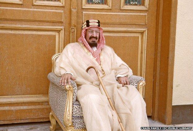 Ibn Saud rests in 1950