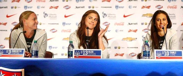 US striker Alex Morgan