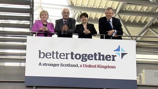 Johann Lamont, Alistair Darling, Ruth Davidson and Willie Rennie