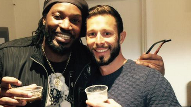 Chris Gayle and Peter Trego