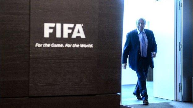 Sepp Blatter at Fifa HQ in Zurich