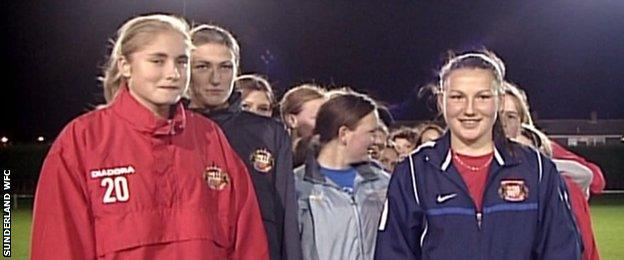 Steph Houghton and Jill Scott (left) now play on the same team at Manchester City