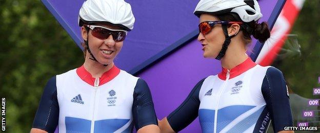 Nicole Cooke and Lizzie Armistead at London 2012