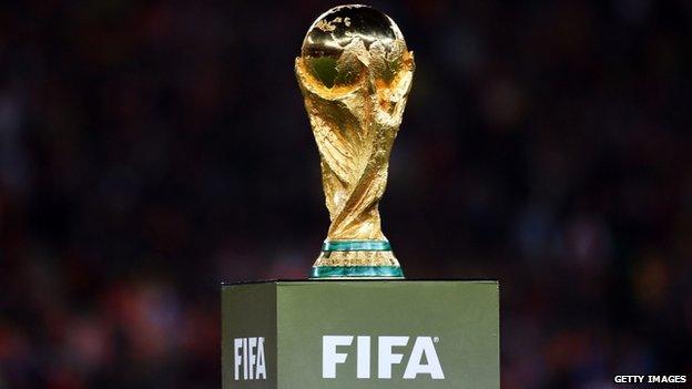 The Fifa World Cup trophy, pictured at the 2010 South Africa World Cup