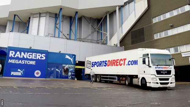 Mike Ashley seized a 75% share of Rangers' retail income