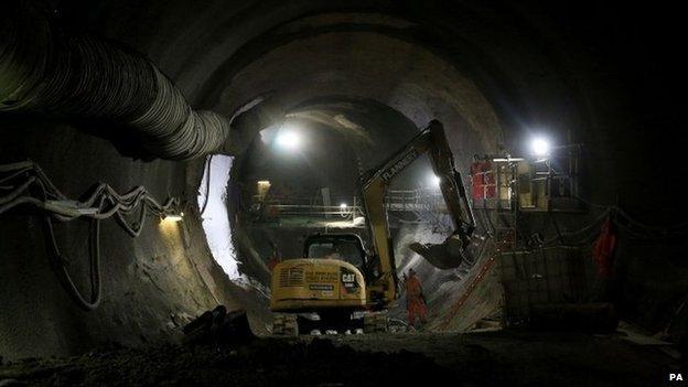 Below Finsbury Circus at the Liverpool Street Crossrail site