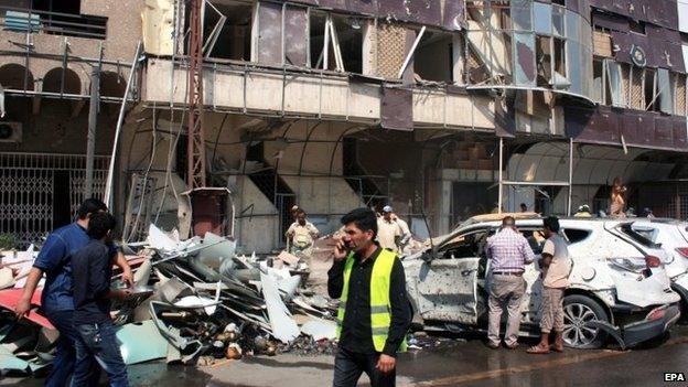 The scene of a car bomb attack in Baghdad. Photo: 9 May 2015