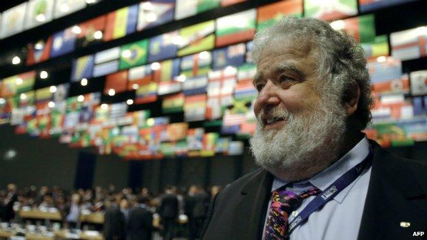 Chuck Blazer at the Hungexpo in Budapest prior to the 62nd FIFA Congress meeting - 25 May 2012