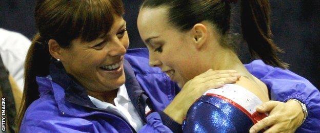 Beth Tweddle and her coach Amanda Reddin